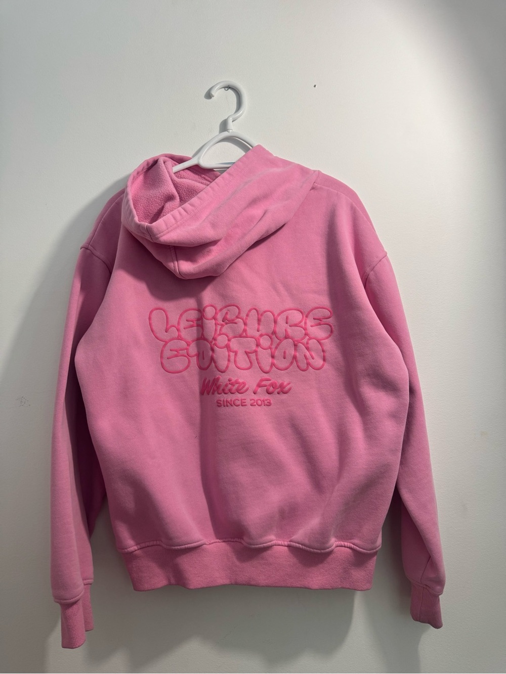 White Fox Boutique Pink Hooded Pullover Sweatshirt - Picture 2 of 3